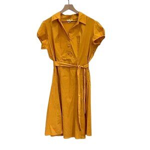 Unique Vintage | Retro Mustard Yellow Shirt Dress 👗 1X